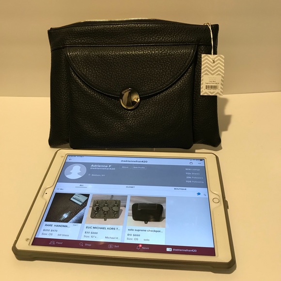 NWT BLACK DEUX LUX  VICTORY POUCH IPAD/media case. - Picture 8 of 8